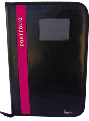 Kopila Faux Leather File Folder(Set Of 1, Pink)