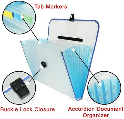 vavia PALSTIC PLASTIC FOLDER(Set Of 1, Blue)
