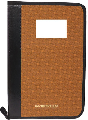 Kopila PU Leather File Folder(Set Of 1, Brown)