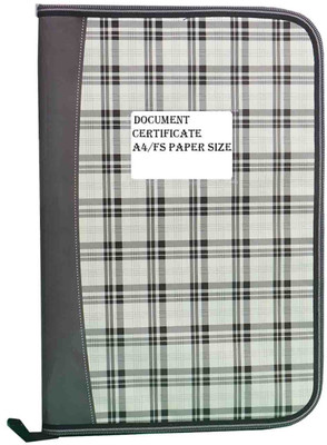 Kopila PU Document File Folder(Set Of 1, Grey)