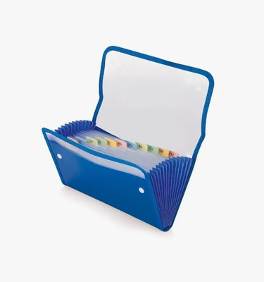 ADA Plastic Expanding File Box(Set Of 1, Blue)