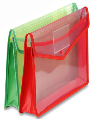 OfficeWell Tech plastic Envelpoe(Set Of 2, Multicolor)