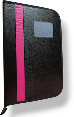 portfolio PU Leatherette Certificates and documents for Professional file folder(Set Of 2, Black)