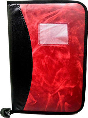 Deeshita PU LEATHER A4(Set Of 1, FILE FOLDER RED BLACK TEXTURE)