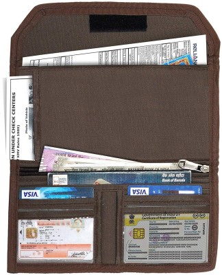 Sanchi Creation Polyester Document Holder Organizer Cheque Book Holder Travel Organizer, Card Holder, Vehicle Documents Holder with Multi Pocket Expanding Zip Pouch(Set Of 1, Multicolor)