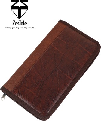 ZesTale PU Leather Multiple Cheque Book/ Passbook Passport /Car Document Holder(Set Of 1, Dark Brown)