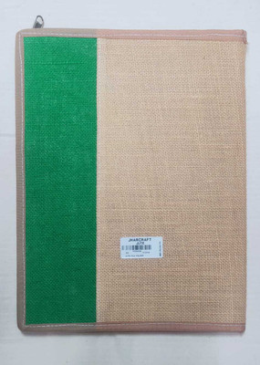Jharcraft JUTE Jute file Folder(Set Of 1, Green, Natural)