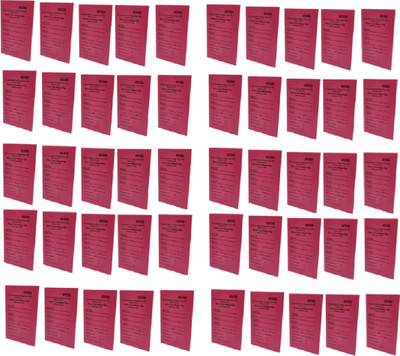 KKSW Paper Attendance Report for Daily Payroll Wages/Attendance Card for Monthly Attendance (Large)(Set Of 50, Pink)