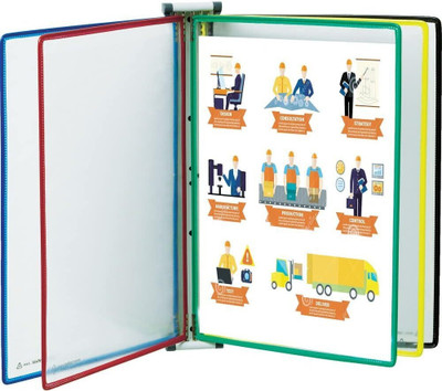 JSMSH Plastic Hanging File Folders (5 Folder) A4 Size Folders for Documents | Compact Solution(Set Of 1, Multicolor)