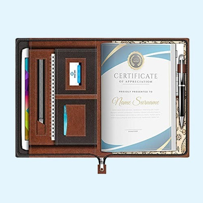PACKWAGON PU LEATHER FILE FOLDER File Folder(Set Of 1, Brown)