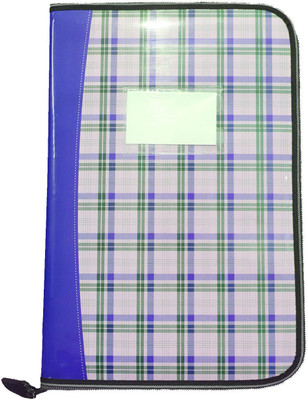 Kopila PU Leather PVC Coated Water Proof document File folder for A4/FS(Set Of 1, Blue)
