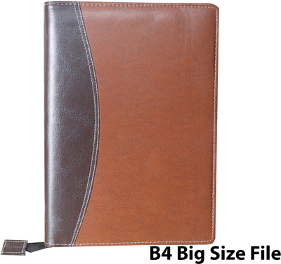 SB GRAND PU Leather File folder(Set Of 1, Brown)