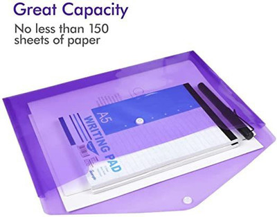 futureX plastic File Folder-A4, FS Size Envelope Document(Set Of 10, Multicolor)
