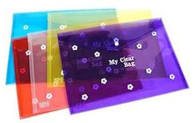 QUAKEL Good Quality Of Plastic Clear Bag(Set Of 10, Multicolor)