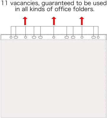 MPRI pvc 100-Piece Transparent Waterproof Sheet Protector Files with 11 Punched Ring Holes, A4 Size(Set Of 1, transparent)