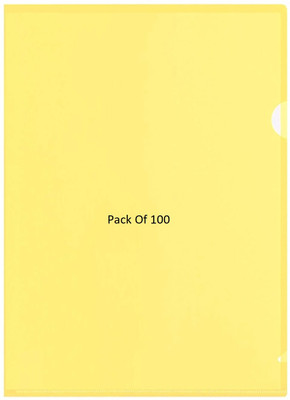 SHINING ZON Polypropylene Yellow Colour L Folder(Set Of 100, Yellow)