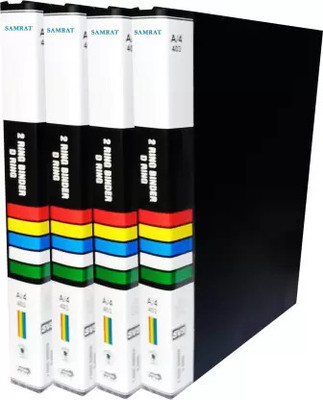 TRENDY ONE Plastic File Folder(Set Of 4, Multicolor)
