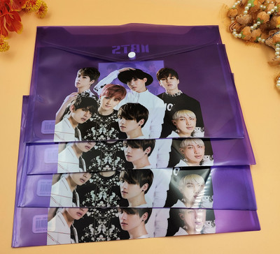 Paper Bear Plastic Documents File Folder Organizer(Set Of 4, Purple)