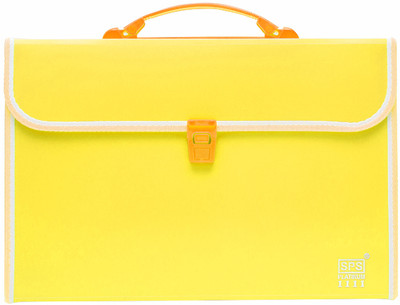 Skrill Plastic 13 Pockets Expanding File Folder for Documents, Certificates, A4/Foolscap/Legal Size File Organizer with Carry Handle(Set Of 1, Yellow)