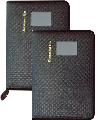 Toss FAUX LEATHER DOCUMENT FILE(Set Of 2, Black)