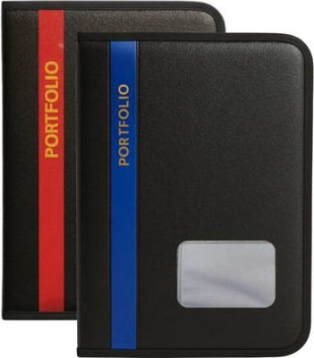WTS GLOBAL PU Leather Portfolio Folder(Set Of 2, Multicolor)