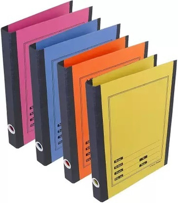 Supersoft Polypropylene Card Board Ring Binder File A4 Size(Set Of 4, Multicolor)