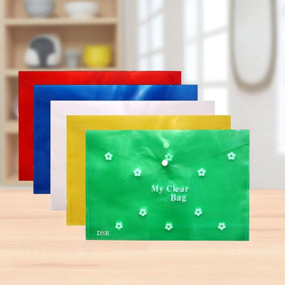 Raghav Collection Plastic My Clear Bag(Set Of 10, Multicolor)