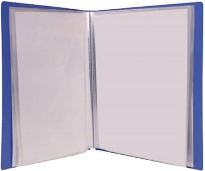 R K SALES Plastic Poly Propylene Display Pocket Files A-4 Size(Set Of 5, Blue)
