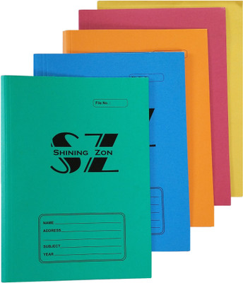 SHINING ZON Paper Office Reports File Folder For Document Certificates(Set Of 60, Multicolor)