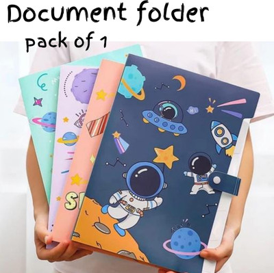 Extraposh kids document file(Set Of 1, Document Folder Space Theme File Folder for kids)