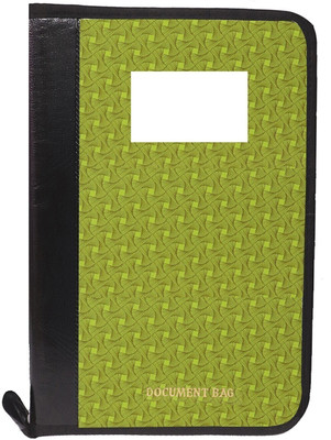 Parthav PU Leather File Folder(Set Of 1, Green)