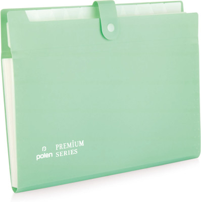 polen PP 12 Pocket Expanding File Folder, Accordian File Organizer With FS Letter Size Paper Document Receipt Organizer Storage Of Office Management. ( Pestal Green )(Set Of 1, Pestal Green)