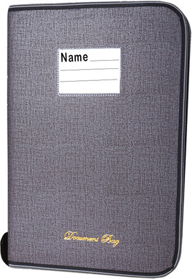 Kopila PU Leather Premium File Folder with 20 Leaf for A4/FS Size Certificate and Document(Set Of 1, Grey)