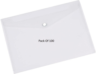 SHINING ZON Button File Folder Document File(Set Of 100, Transparent)