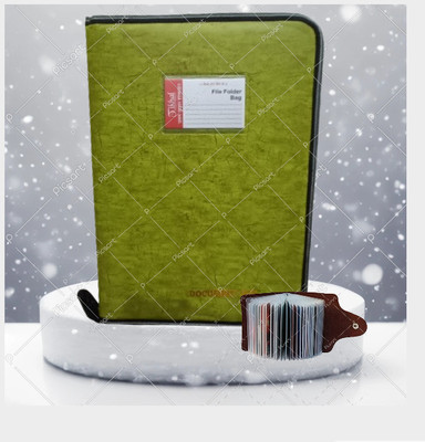 Leffit Leather File Folder(Set Of 1, parrot colour)