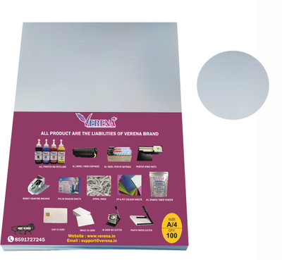 verena PVC Spiral Binding Glossy Sheet A4(Set Of 100, Transparent)