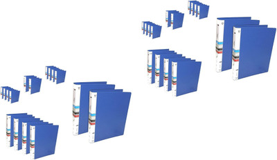 R K SALES Plastic Ring Binder(Set Of 32, Blue)