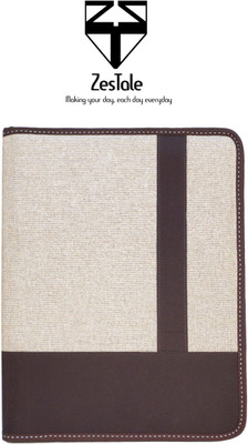 ZesTale Jute Conference Document Bag /File Folder(Set Of 1, Dark Brown, Beige)