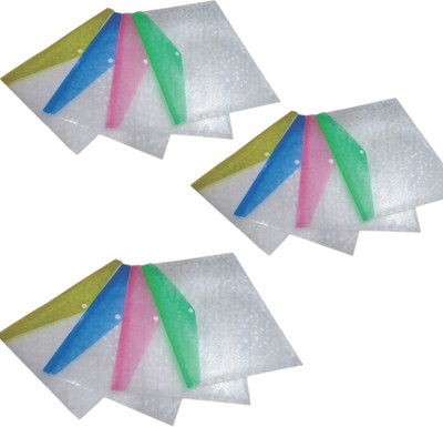 ALPINE Plastic My clear bag(Set Of 12, Multicolor)