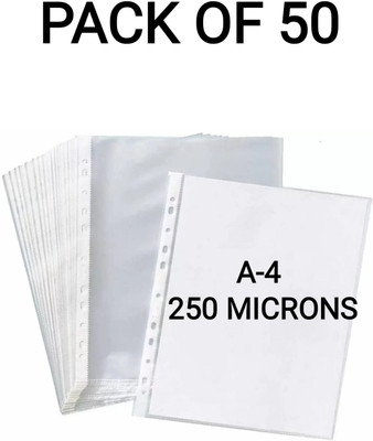 R K SALES Plastic Poly Propylene File folders(Set Of 50, Transparent)
