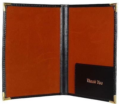MPRI Raxine Bill Folder for Restaurants or Hotels(Set Of 1, Black)