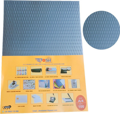 Kosh High Quality PVC spiral book binding sheet A/4(Set Of 100, Clear Transparent)