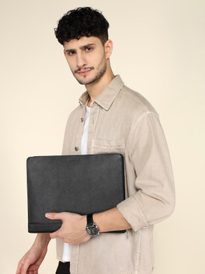 Sassora Genuine leather Document Holder(Set Of 1, Black)