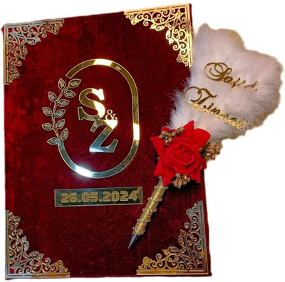 Raj Gifts Couples 2 Card Holder(Set of 2, Maroon)