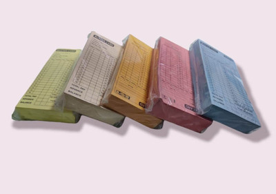 NSSP Paper Attendance Card for Daily Payroll(Set Of 100, Multicolor)