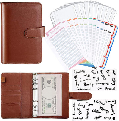 EXCECAR Faux Leather File Folder(Set Of 1, Brown)