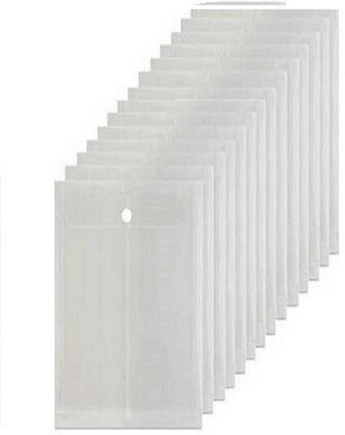 futureX plastic Top Opening Document File Bag Envelope Holder Waterproof(Set Of 24, Transparent)