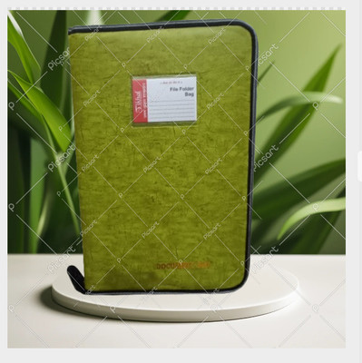 Parthav Leather File Folder(Set Of 1, Green)