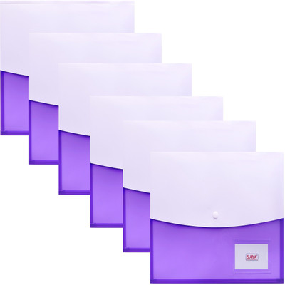 SAYA Plastic File Folder(Set Of 6, Purple)