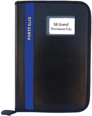 SB GRAND PU Leather File folder(Set Of 1, Blue)